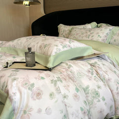 Luxury Fiber Soft Silky Duvet Flowers and Plants Bedding Set - Muselune