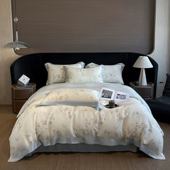 Luxury Fiber Soft Silky Duvet Flowers and Plants Bedding Set - Muselune