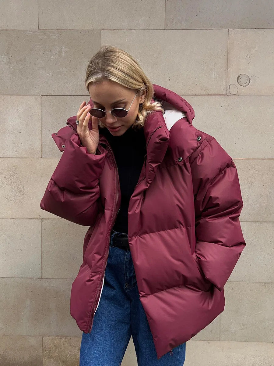 Talenza Cotton Loose Parka Retro Bakery Jacket Muselune