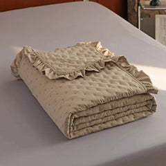 Cotton Pet-Friendly Bedspread with Ruffle Quilting for Cozy Comfort - Muselune