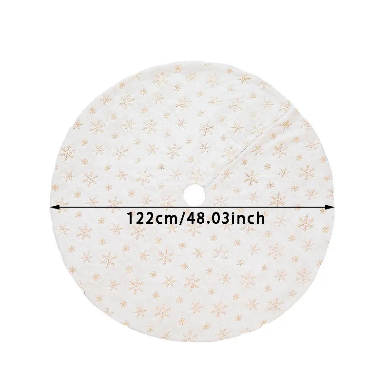 Fashion Christmas Tree Skirt Mat Under The Decorations For Home Snowflake 78/90/122cm New Foot Carpet 2026 Christmas Decor Muselune