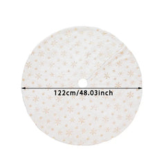 Fashion Christmas Tree Skirt Mat Under The Decorations For Home Snowflake 78/90/122cm New Foot Carpet 2026 Christmas Decor Muselune