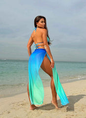 Sexy 3 Pieces Bikini – High Waist & Sheer Mesh Skirt - Muselune