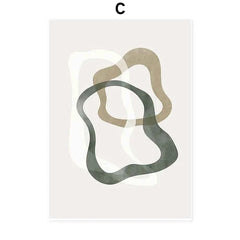 Scandinavian Minimalist Boho Canvas – Abstract HD Wall Art - Muselune