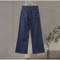 Vintage O-neck Denim Jacket & Pants Sets - Muselune