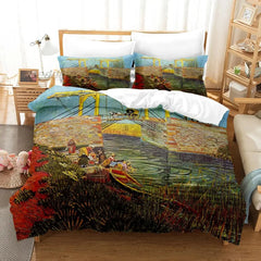 Van Gogh Bedding Set 3D Retro Classic Muselune