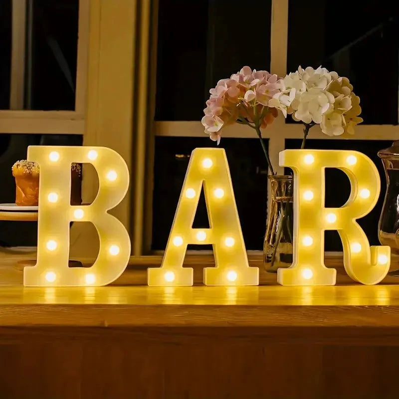 LED Letter & Number Light – Battery -Weddings & Parties - Muselune
