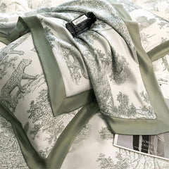 Silky Soft Lyocell Bedding Set – Eucalyptus Fiber, Forest & Leopard Print - Muselune
