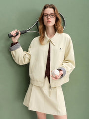 Plaid Patchwork Jacket Skirt Set - Muselune