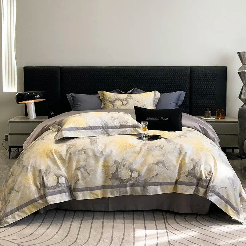 Egyptian Cotton Luxury Bedding 1000TC – Floral Digital Print Set - Muselune