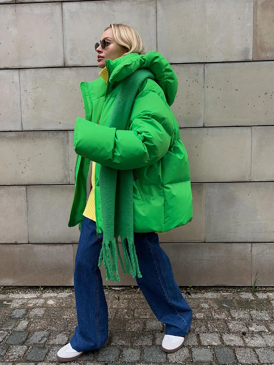 Talenza Cotton Loose Parka Retro Bakery Jacket Muselune