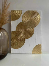 White Minimalist Ocean Wave Canvas – Textured Wabi-Sabi Wall Art - Muselune