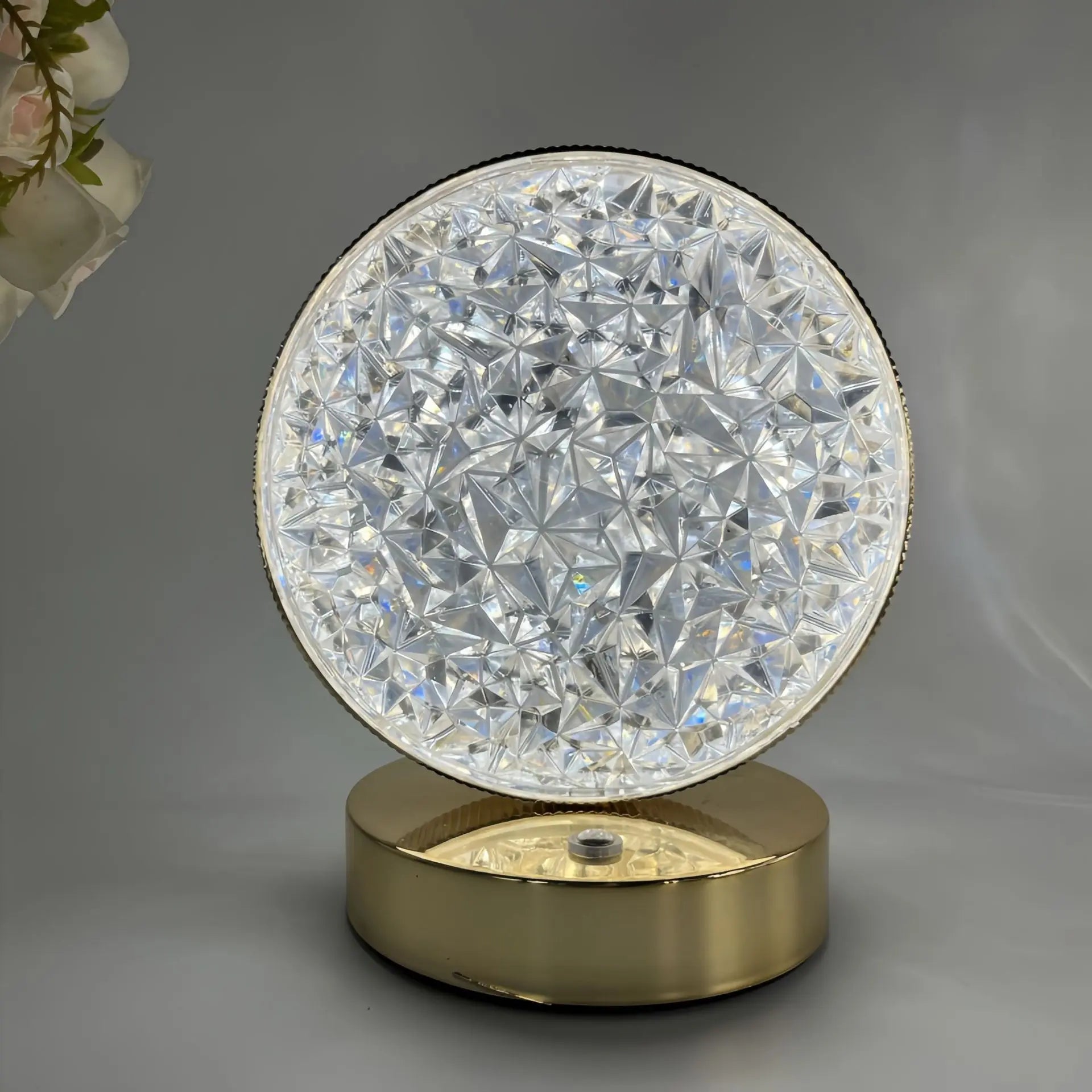 Crystal Moon Touch Night Light - Elegant Dimming Lamp - Muselune