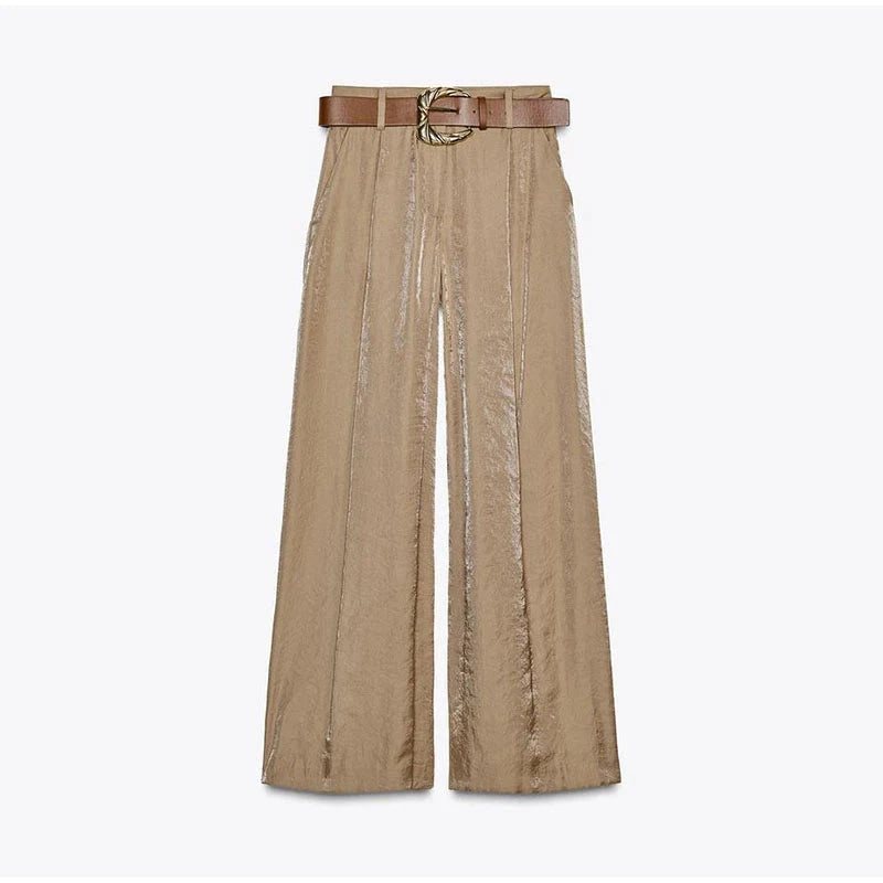 Fashion Straight High Waist Long Jumpsuit Pant