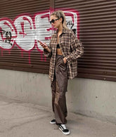 Vintage Plaid Shirt – Loose Fit & Long Sleeves