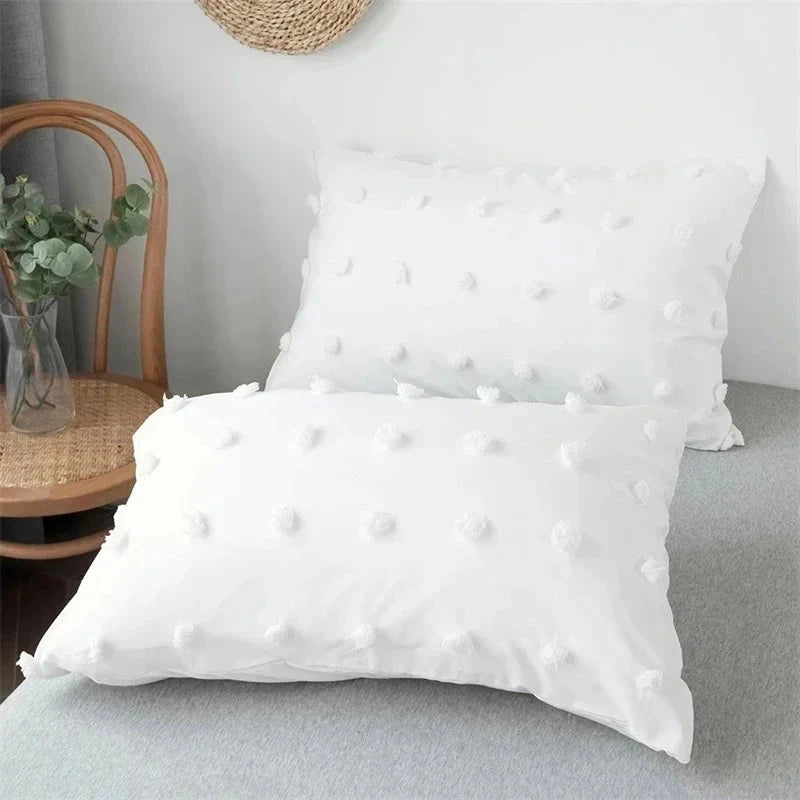 Luxury Bedding Set – Tufted Double Duvet Cover with Furbal - Muselune