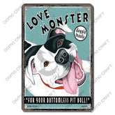 Vintage Dog Tin Sign – Bulldog & Dachshund Wall Art - Muselune