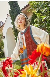 Muse Van Gogh Art Saint Remi Knitted Sweater Top - Muselune