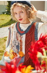 Muse Van Gogh Art Saint Remi Knitted Sweater Top - Muselune
