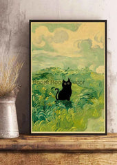 Cute Digital Cats Poster – Funny DIY Cartoon Wall Art - Muselune