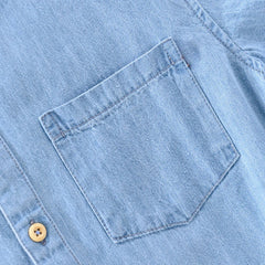 Summer Half Sleeve Casual Denim Shirt - Muselune