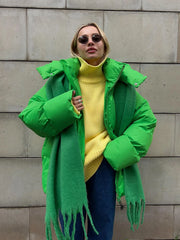 Talenza Cotton Loose Parka Retro Bakery Jacket Muselune