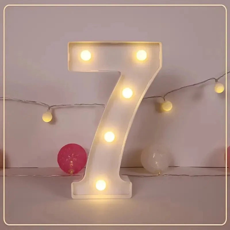 LED Letter & Number Light – Battery -Weddings & Parties - Muselune