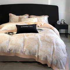 Silky Soft Lyocell Bedding Set – Eucalyptus Fiber, Forest & Leopard Print - Muselune