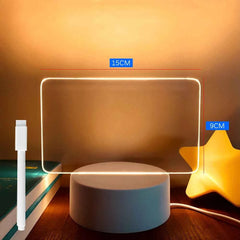 LED Message Board Night Light – Creative USB Gift with Pen - Muselune