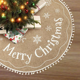 Warm Brown Christmas Tree Skirt 36/48 Inches Decoration Mat Muselune