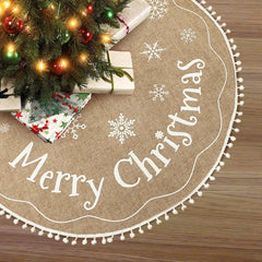Warm Brown Christmas Tree Skirt 36/48 Inches Decoration Mat Muselune