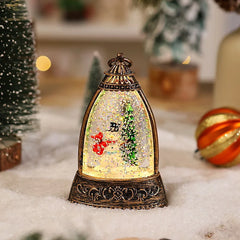 Christmas Decoration Santa Claus Cone Snow LED Table Lamp Muselune