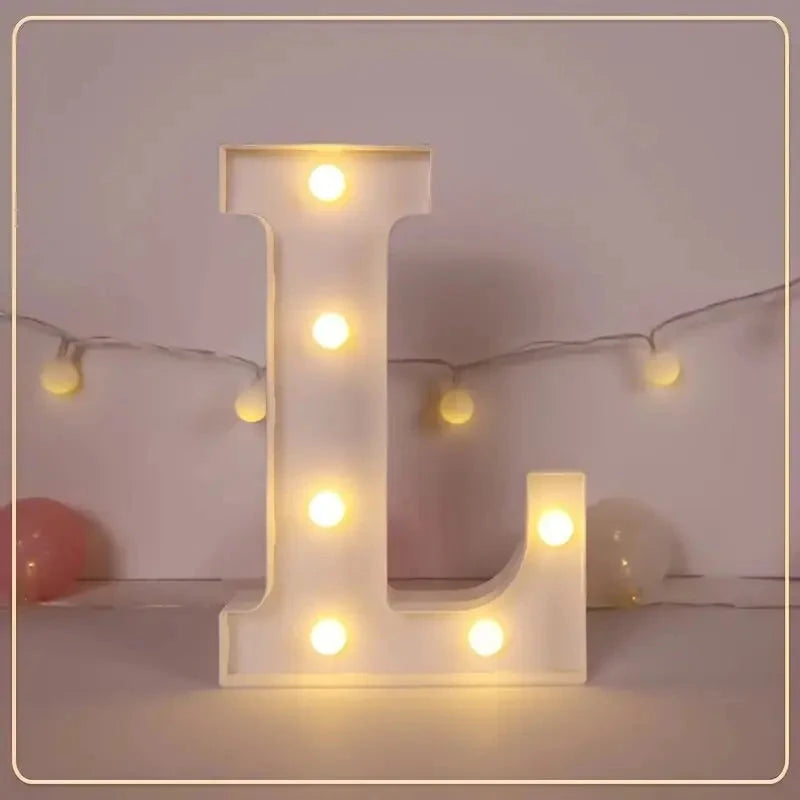 LED Letter & Number Light – Battery -Weddings & Parties - Muselune