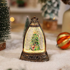 Christmas Decoration Santa Claus Cone Snow LED Table Lamp Muselune