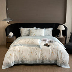 Luxury Fiber Soft Silky Duvet Flowers and Plants Bedding Set - Muselune