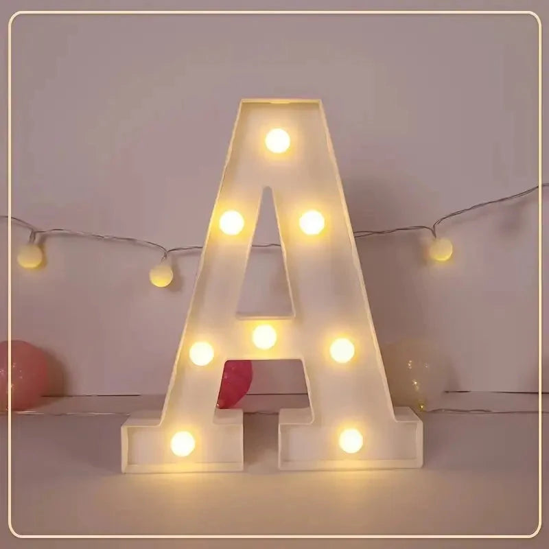 LED Letter & Number Light – Battery -Weddings & Parties - Muselune
