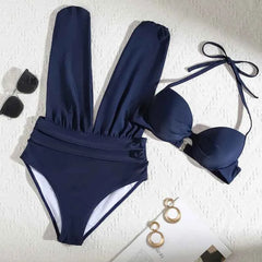 Steel Bracket Bikini Set – High Waist 2-Piece Push-Up - Muselune