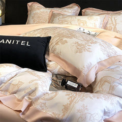 Silky Soft Lyocell Bedding Set – Eucalyptus Fiber, Forest & Leopard Print - Muselune