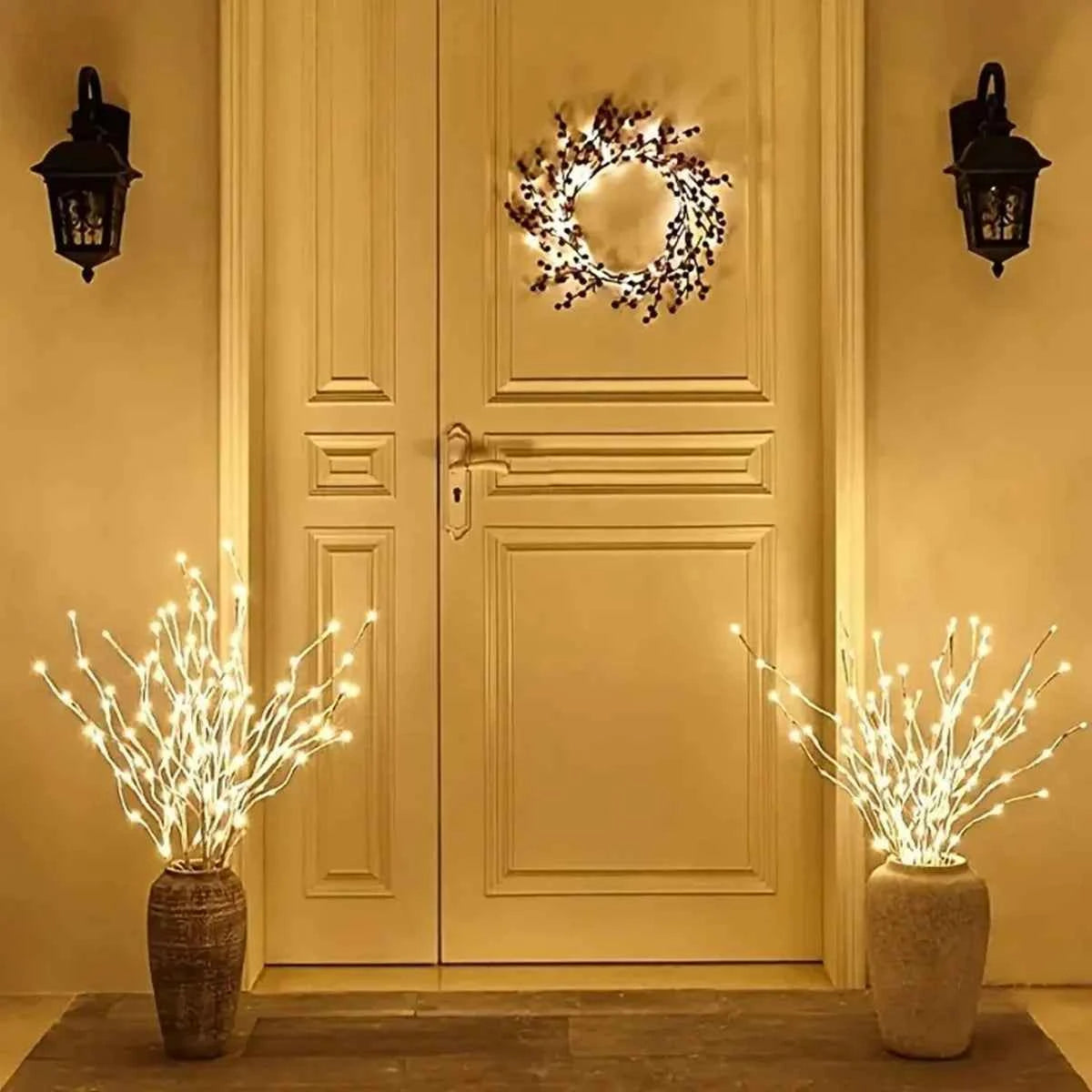 White Birch LED Branch Lights – Battery-Powered Fairy Decor - Muselune