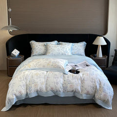 Luxury Fiber Soft Silky Duvet Flowers and Plants Bedding Set - Muselune