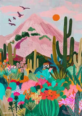 Colorful Mountain City Canvas – Abstract Travel-Inspired Wall Art - Muselune