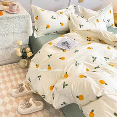 Cute Orange Cherry Cover Set | Soft & Cozy Bedding Kit - Muselune