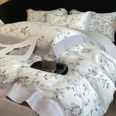Luxury Fiber Soft Silky Duvet Flowers and Plants Bedding Set - Muselune