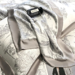 Silky Soft Lyocell Bedding Set – Eucalyptus Fiber, Forest & Leopard Print - Muselune