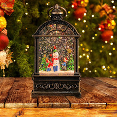 Christmas Musical Snow Globe Lantern for Christmas Decoration Lamp Muselune
