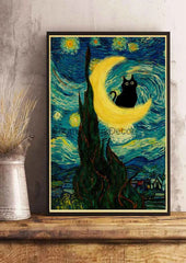 Cute Digital Cats Poster – Funny DIY Cartoon Wall Art - Muselune