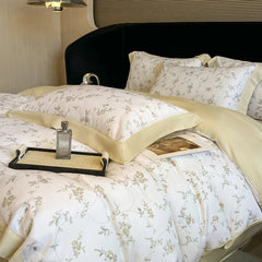 Luxury Fiber Soft Silky Duvet Flowers and Plants Bedding Set - Muselune