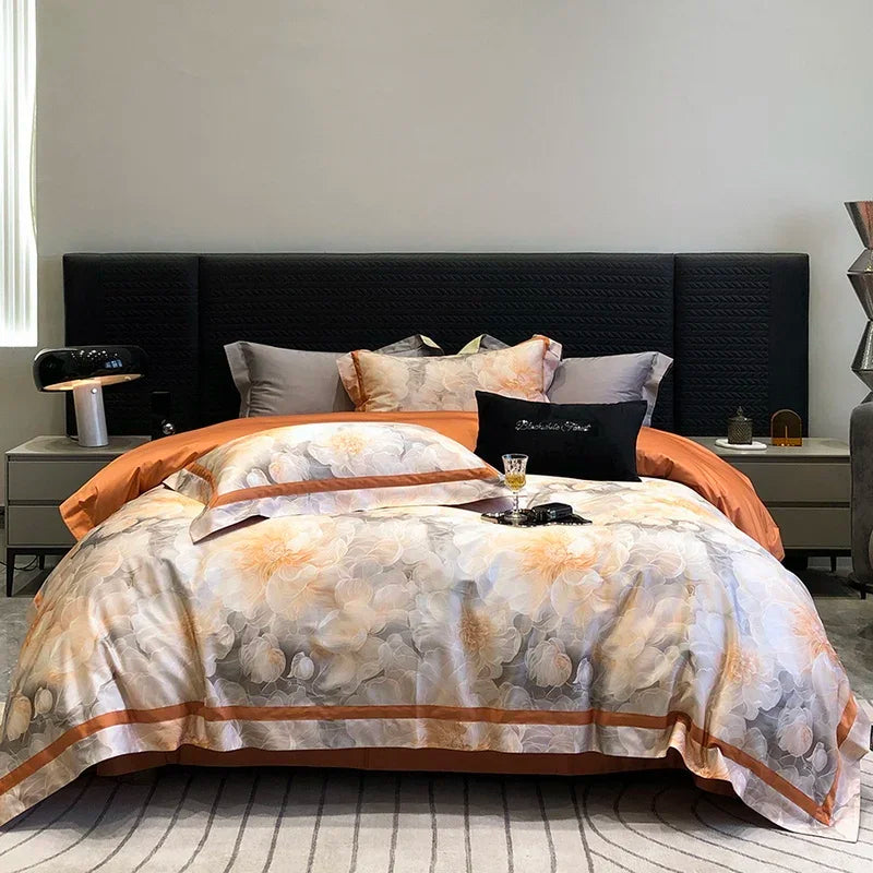 Egyptian Cotton Luxury Bedding 1000TC – Floral Digital Print Set - Muselune