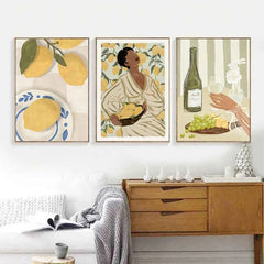 Scandinavian Minimalist Boho Canvas – Abstract HD Wall Art - Muselune