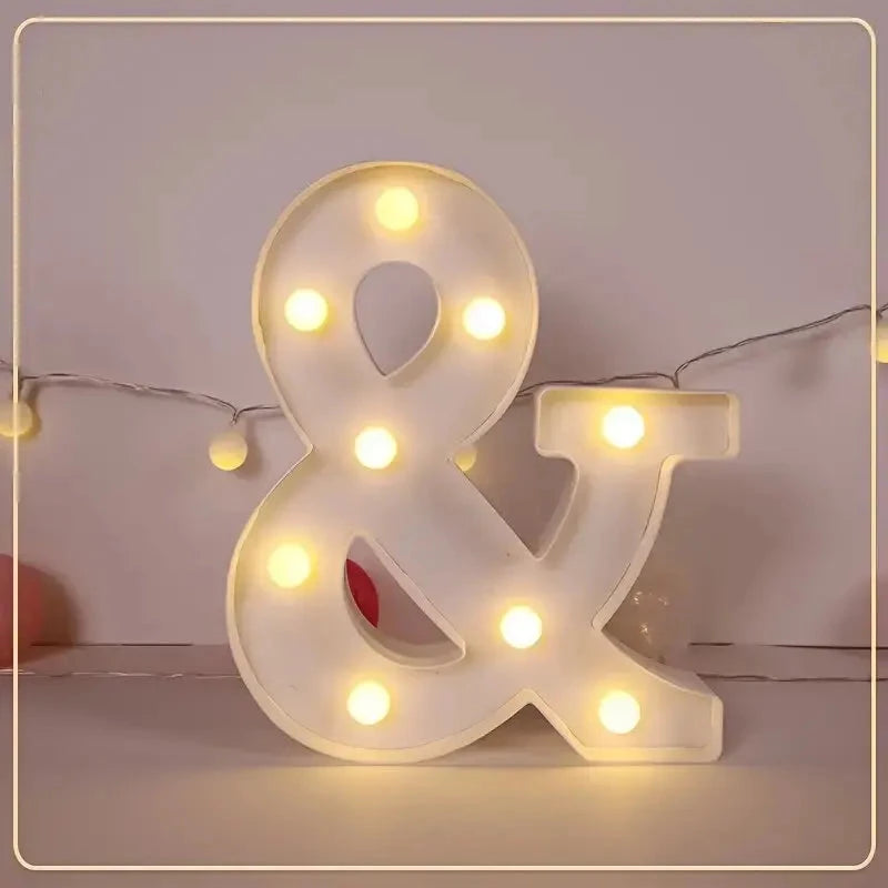LED Letter & Number Light – Battery -Weddings & Parties - Muselune
